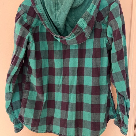 Columbia Green and Black Plaid Button Down Shirt - Picture 3 of 4